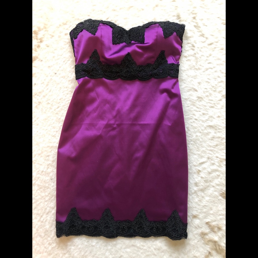 Beautiful Purple Silk Bebe Dress